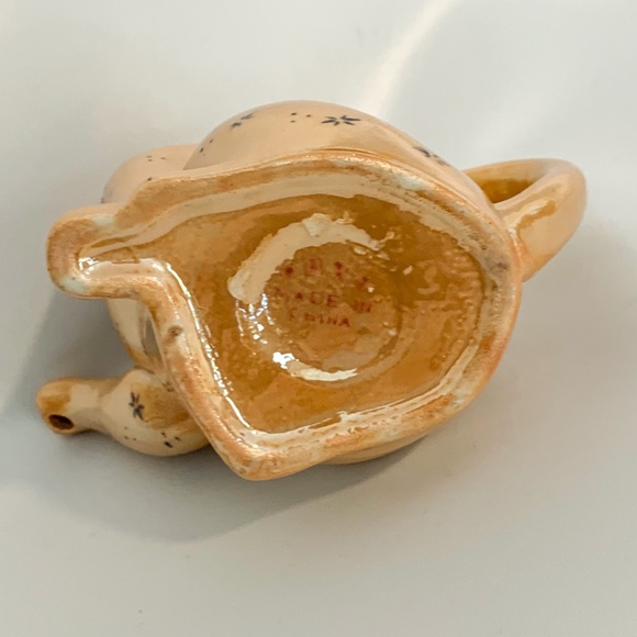 Vintage Maneki Neko Chinese Iridescent Lucky Cat Teapot - Picture 7 of 10